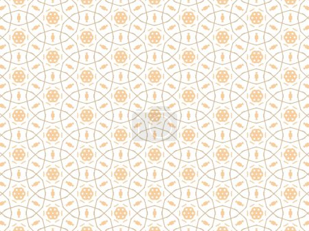 Foto de Ilustración vectorial de Mandala abstracto marrón o patrón sin costura de textura de Ikat para fondo de pantalla - Imagen libre de derechos