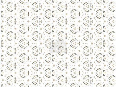 Photo for Vector Illustration of Brown Abstract Mandala or Ikat Texture Seamless Pattern for Wallpaper Background - Royalty Free Image