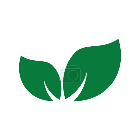Ilustración de Verde deja simple icono logo vector - Imagen libre de derechos