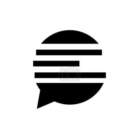 Ilustración de Chat burbuja icono de diseño de vectores. Estilo plano - Imagen libre de derechos