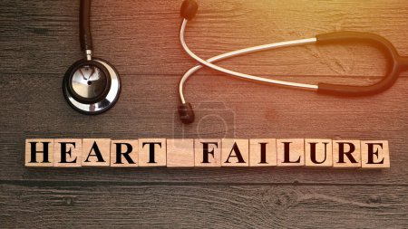 Photo for Heart failure, text words typography written with wooden letter, health and medical concept - Royalty Free Image