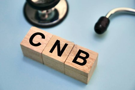 Téléchargez les photos : CNB, mots-textes typographie écrite avec lettre en bois, santé et concept médical - en image libre de droit