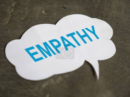 Empathy text on paper, life improvement concept