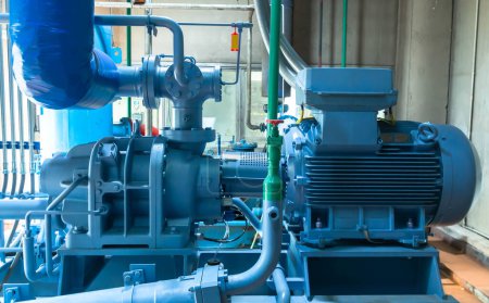 Compressor refrigeration system with ammonia, automatic control