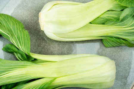Photo for Fresh Bok Choy or Chinese cabbage on the table - Royalty Free Image