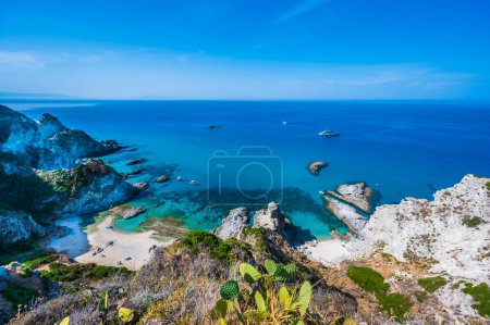 Photo for Amazing view of Praia di Fuoco and Spiaggia di Ficara from Capo Vaticano - paradise beach and coast scenery - travel destination in Calabria, Italy - Royalty Free Image