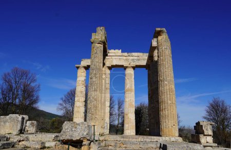 Photo for View of the ruins of the ancient temple of Zeus at Nemea, Greece - Royalty Free Image
