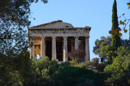 Der Tempel des Hephaistos oder Hephaisteion im antiken Agora oder Marktplatz in Athen, Griechenland