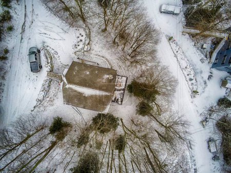 Foto de Enero invierno escenas de bandera alce norte carolina - Imagen libre de derechos