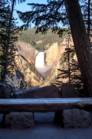 Photo for Lower Falls in Yellowstone Grand Canyon seen from Artist Point. Yellowstone National Park, Wyoming, USA - Royalty Free Image