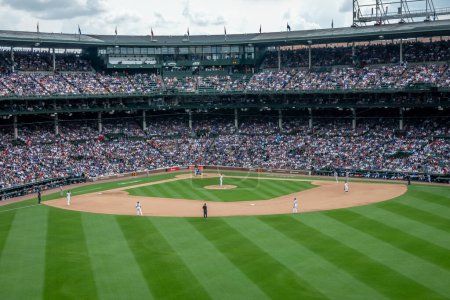 Photo for Chicago Cubs Wrigley Field Baseball stadium scenes - Royalty Free Image