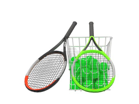 Téléchargez les photos : Jeu d'illustration 3D de grand tennis pour jeu d'entraînement sur fond blanc pas d'ombre - en image libre de droit