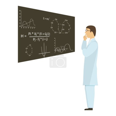 Illustration for Set of Characters Carrying Out Scientific Researches. Vector Illustration.. Item 9 - Royalty Free Image