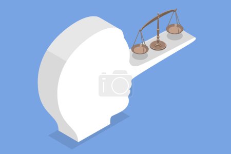 Illustration for 3D Isometric Flat Vector Illustration of Legal Fraud, Lying and Corruption - Royalty Free Image
