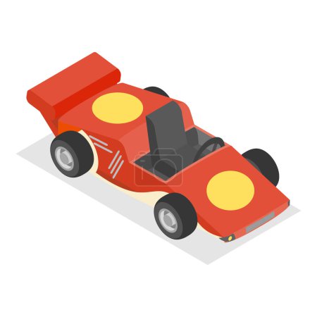 Illustration for 3D Isometric Flat Vector Set of F1 Items, Formula 1 Objects. Item 1 - Royalty Free Image