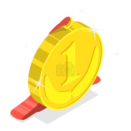 Illustration for 3D Isometric Flat Vector Set of F1 Items, Formula 1 Objects. Item 6 - Royalty Free Image