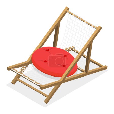 Illustration for 3D Isometric Flat Vector Set of Garden Furniture Items, Patio Collection. Item 7 - Royalty Free Image