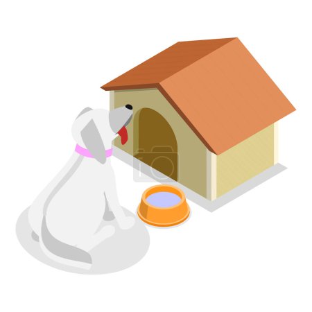 3D Isometric Flat Vector Set of Wild And Domestic Animals With Homes, Poultry Farming. Item 5