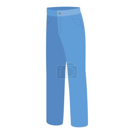 3D Isometric Flat Vector Set of Jeans Styles, Fashion Pants. Item 8