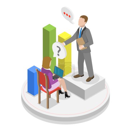3D Isometric Flat Vector Illustration of Types Of Business, Corporate Strategy. Item 5