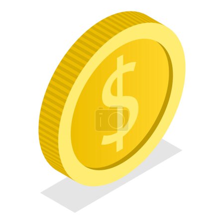 3D Isometric Flat Illustration of World Currency Coins, Elements of Design. Point 10