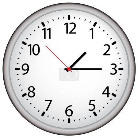Photo for Illustration of a wall clock complete with hands - Royalty Free Image