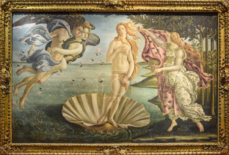 Photo for Florence, Italy - Nov 20, 2022: Birth of Venus (c. 1484) by Sandro Botticelli, in the Uffizi Gallery - Royalty Free Image