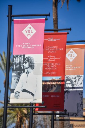 Foto de Marrakech, Marruecos - 24 / 02 / 2023: Exterior del Museo Yves Saint Laurent en Marrakech - Imagen libre de derechos