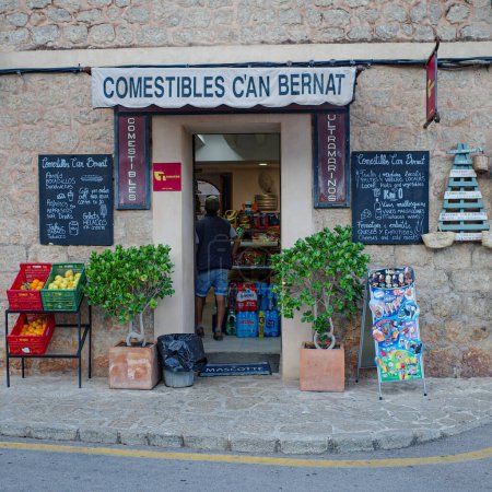 Photo for Deia, Spain - 12 June, 2023: Grocery market in the picturesque village of Deia, Mallorca - Royalty Free Image