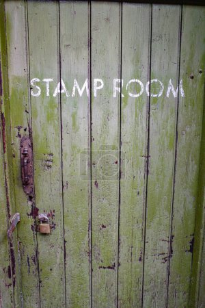 Photo for Birmingham, UK - Nov 5, 2023: Door to the Stamp Room of the Newman Brothers Coffin Works. Jewellry Quarter, Birmingham - Royalty Free Image