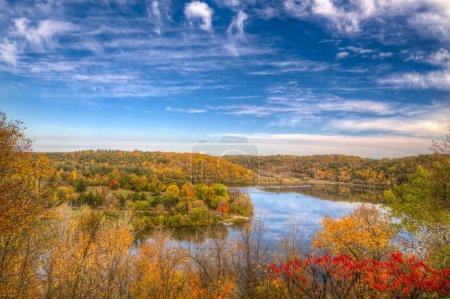 Photo for Seasonal image of Eau Galle Lake in St. Croix County, Wisconsin. - Royalty Free Image