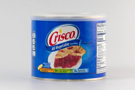 Photo for STILLWATER, MN, USA - NOVEMBER 7, 2022: Crisco Shortening  container and trademark logo. - Royalty Free Image