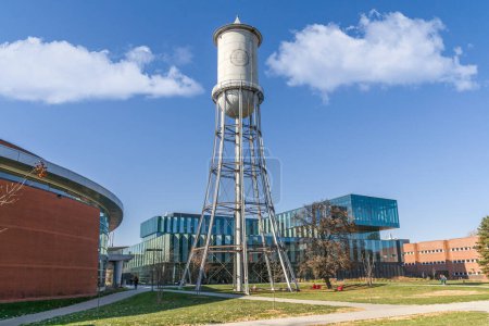 Photo for AMES, IA, USA - NOVEMBER 1, 2022: Marston Water Tower on the campus of Iowa State University. - Royalty Free Image