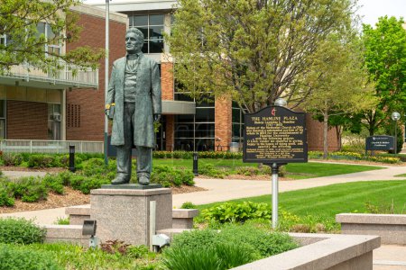 Photo for ST. PAUL, MN, USA - MAY 16, 2023: Leonidas Lent Hamline statue at Hamline University. - Royalty Free Image