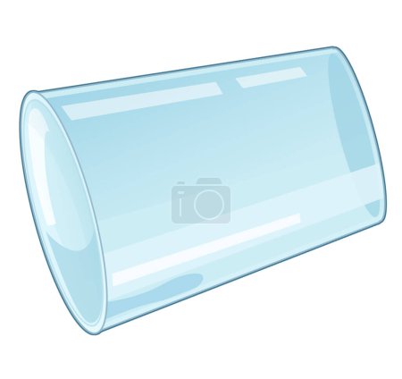 cartoon scene with kitchenware glass isolated illustration for children