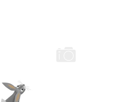 Photo for Cartoon scene with animals on white background illustration for children - Royalty Free Image