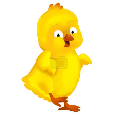 Photo for Happy easter chicken isolated illustration for children - Royalty Free Image