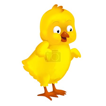 Photo for Happy easter chicken isolated illustration for children - Royalty Free Image