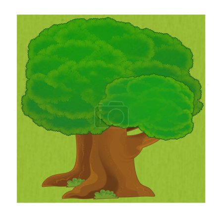 Photo for Cartoon nature element tree isolated illustration - Royalty Free Image