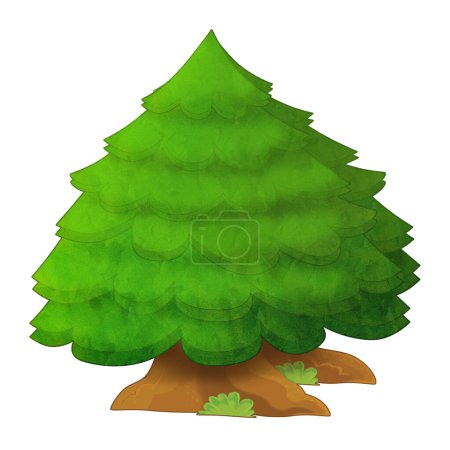 Foto de Dibujo animado naturaleza elemento árbol aislado ilustración - Imagen libre de derechos