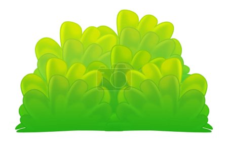 Photo for Cartoon nature element bushes and grass isolated illustration - Royalty Free Image