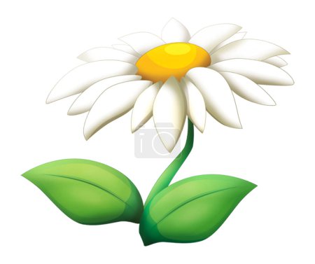Téléchargez les photos : Cartoon scene with nature plant flower isolated illustration - en image libre de droit
