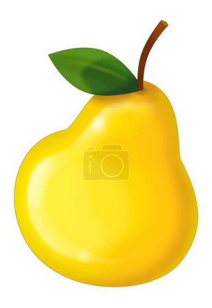 Photo for Cartoon fruit pear food isolated illustration - Royalty Free Image