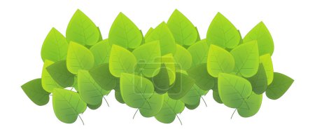 Photo for Cartoon nature element bushes and leafs isolated illustration - Royalty Free Image