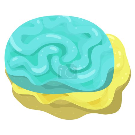 Photo for Cartoon scene with coral reef isolated element illustration for kids - Royalty Free Image