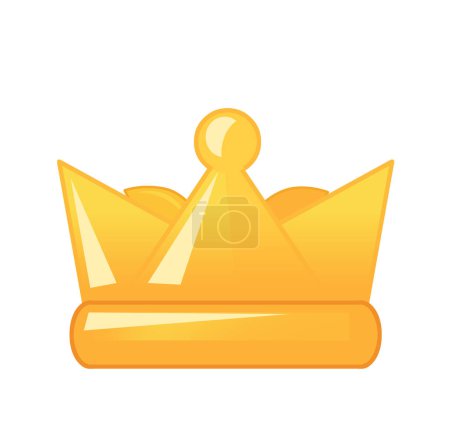 Photo for Cartoon colorful element royal crown isolated illustration for kids - Royalty Free Image
