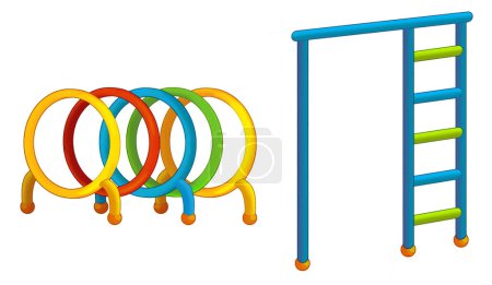 Photo for Cartoon scene with colorful kindergarten or playground toy isolated illustration - Royalty Free Image