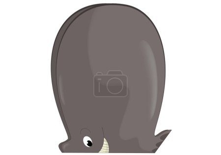 Photo for Cartoon scene with whale fish animal toy element from playground isolated illustration for kids - Royalty Free Image