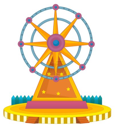 Foto de Escena de dibujos animados con parque infantil parque infantil de atracciones ilustración aislada para kdis - Imagen libre de derechos