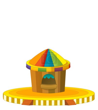 Photo for Cartoon scene with funfair playground kindergarten isolated illustration for kdis - Royalty Free Image